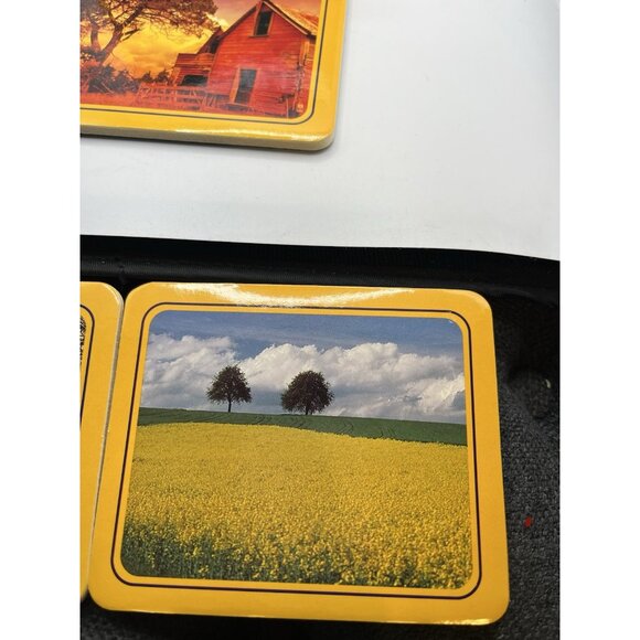 4 - COUNTRY SCENE COASTER'S WITH FELT BACKS VINTAGE SEE ALL - Picture 2 of 16